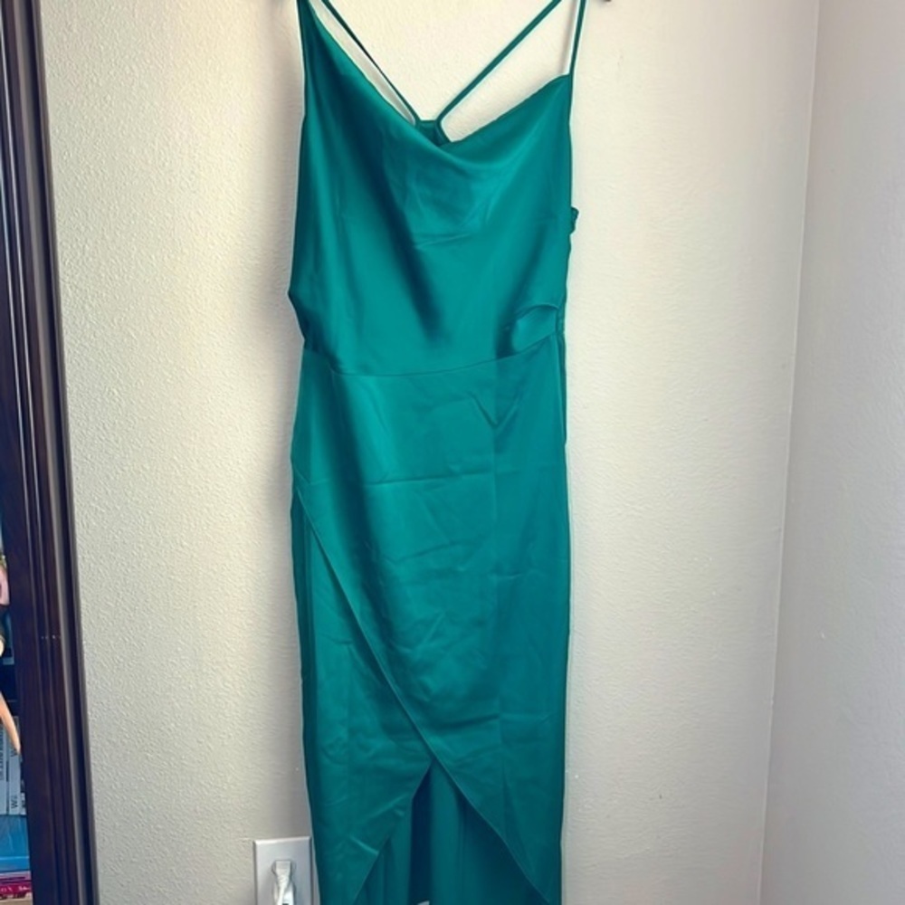 Missguided fancy dress size 14 deep green